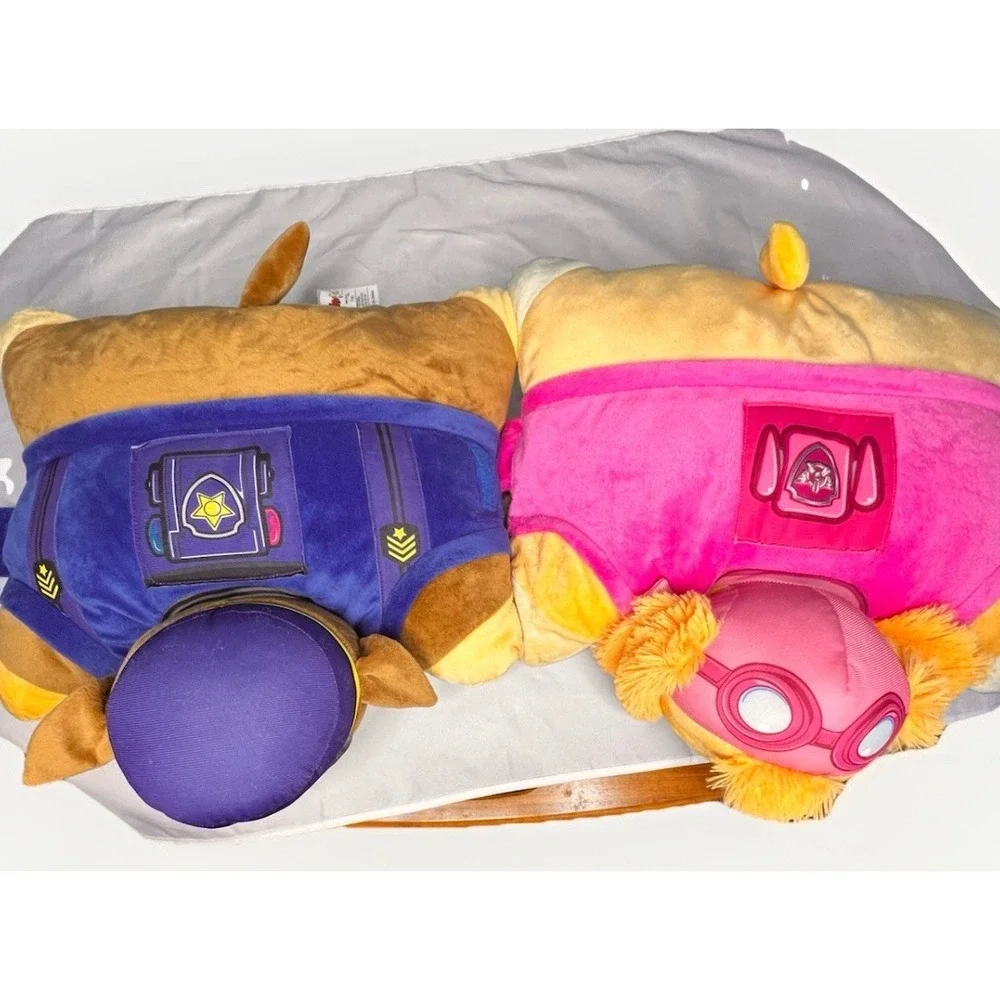 Paw‎ Patrol Pillow Pets Chase & Skye Plush Pillow Lot 18
